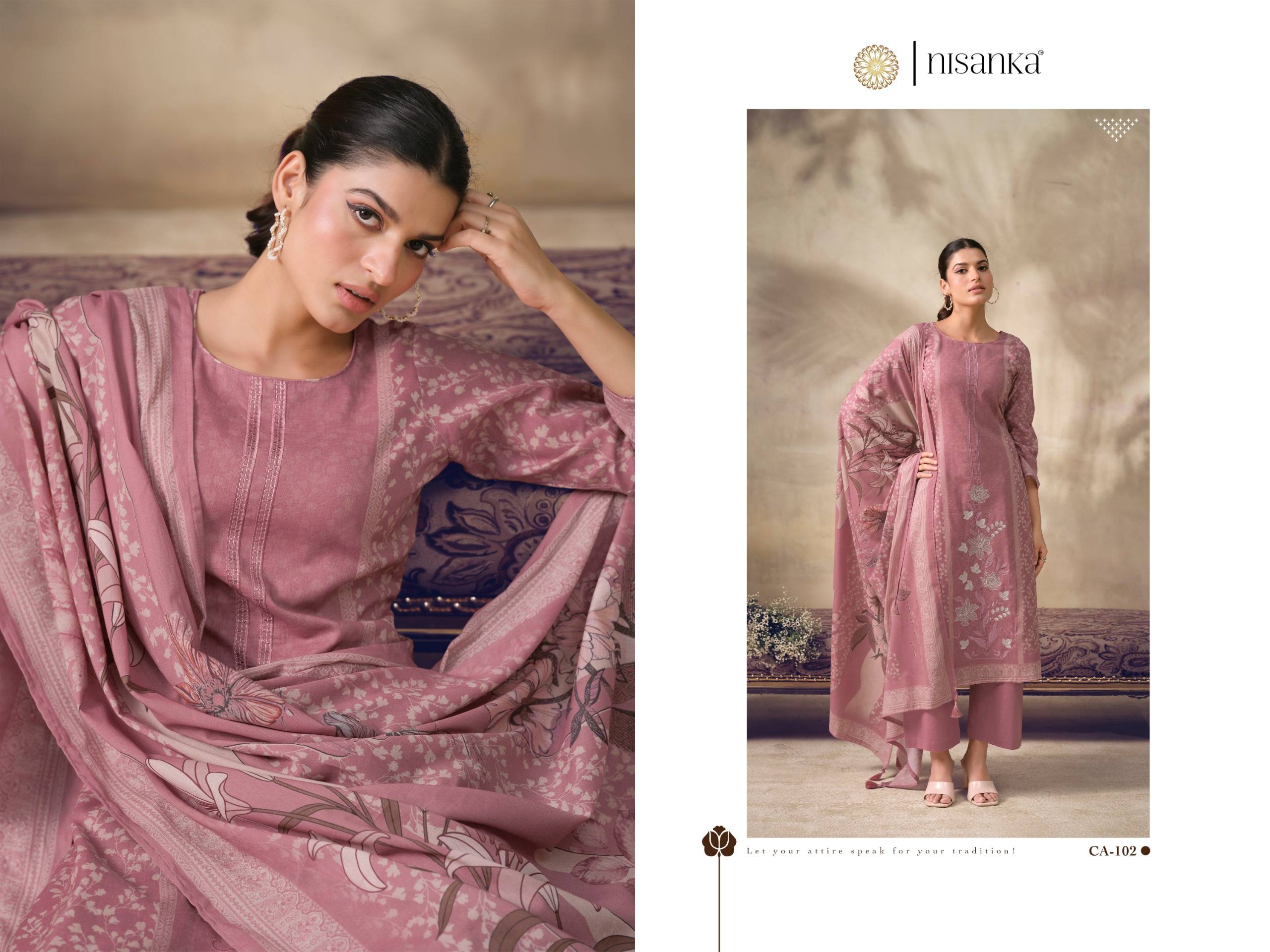 CASHMERE VOL 6 BY NISANKA 104 To 104 Series Stylish Beautiful Colourful PURE VISCOSE LAWN Dresses At Wholesale Price
